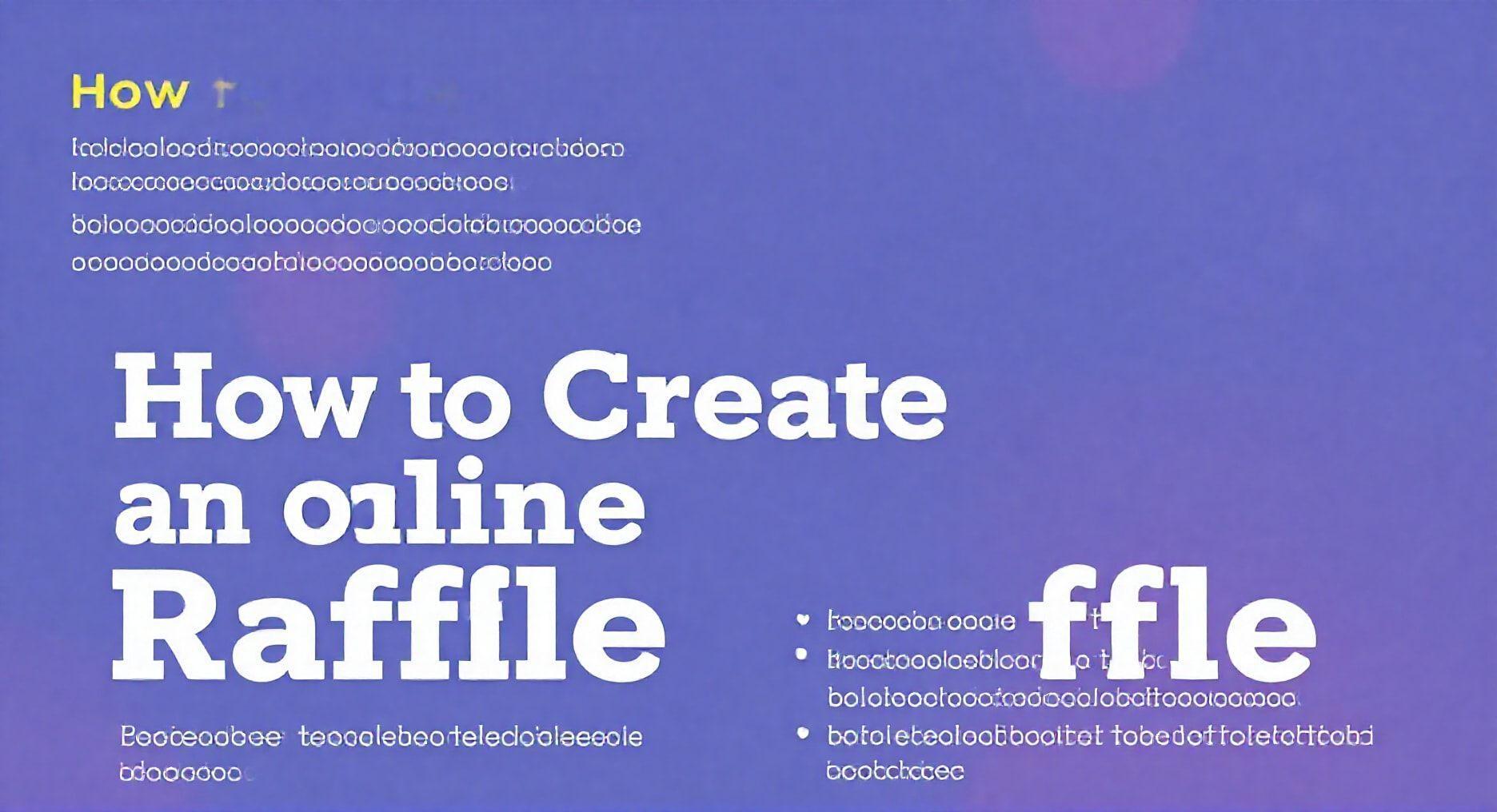 Como fazer rifa online?