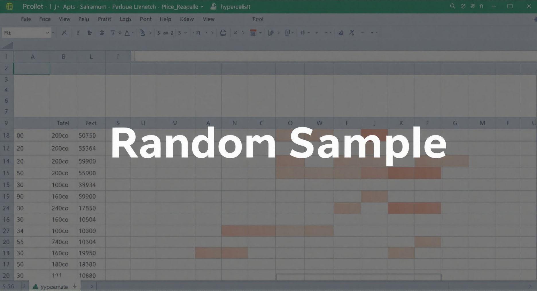 Como fazer uma amostra aleatoria no Excel?