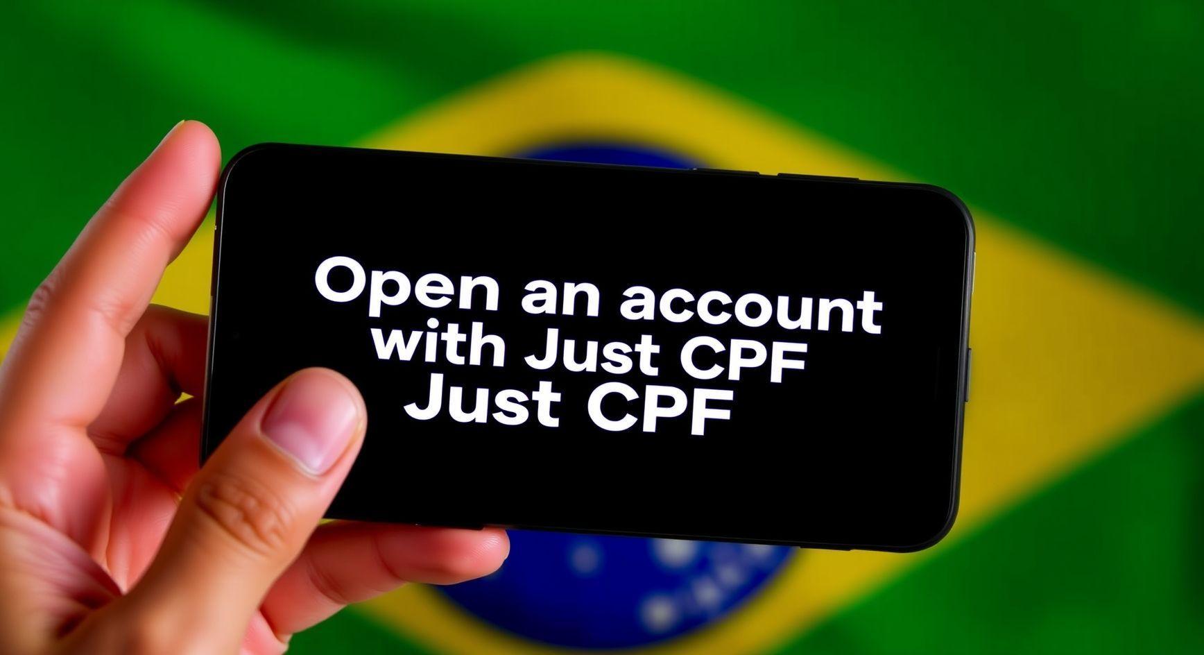 Como abrir uma conta só com o CPF?