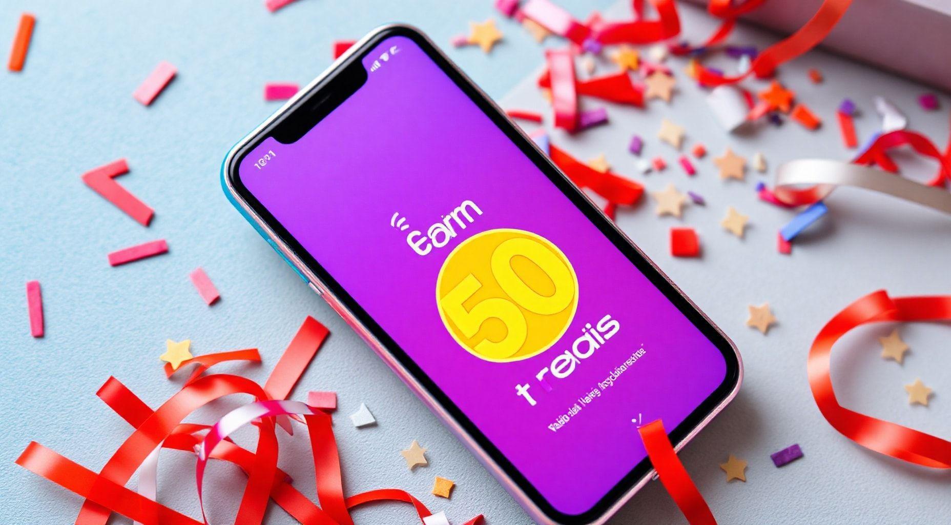 Qual app paga 50 reais para se cadastrar?